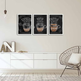 Wallity Cuadro decorativo enmarcado en MDF (3 piezas) Multicolor